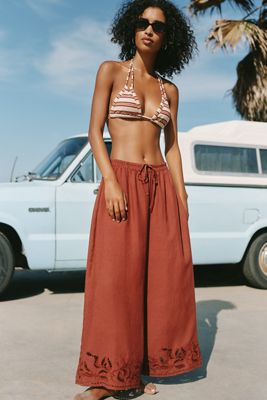 Celandine Cutout Linen Blend Pants