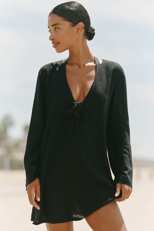 Celandine Tie-Front Mini Dress #1