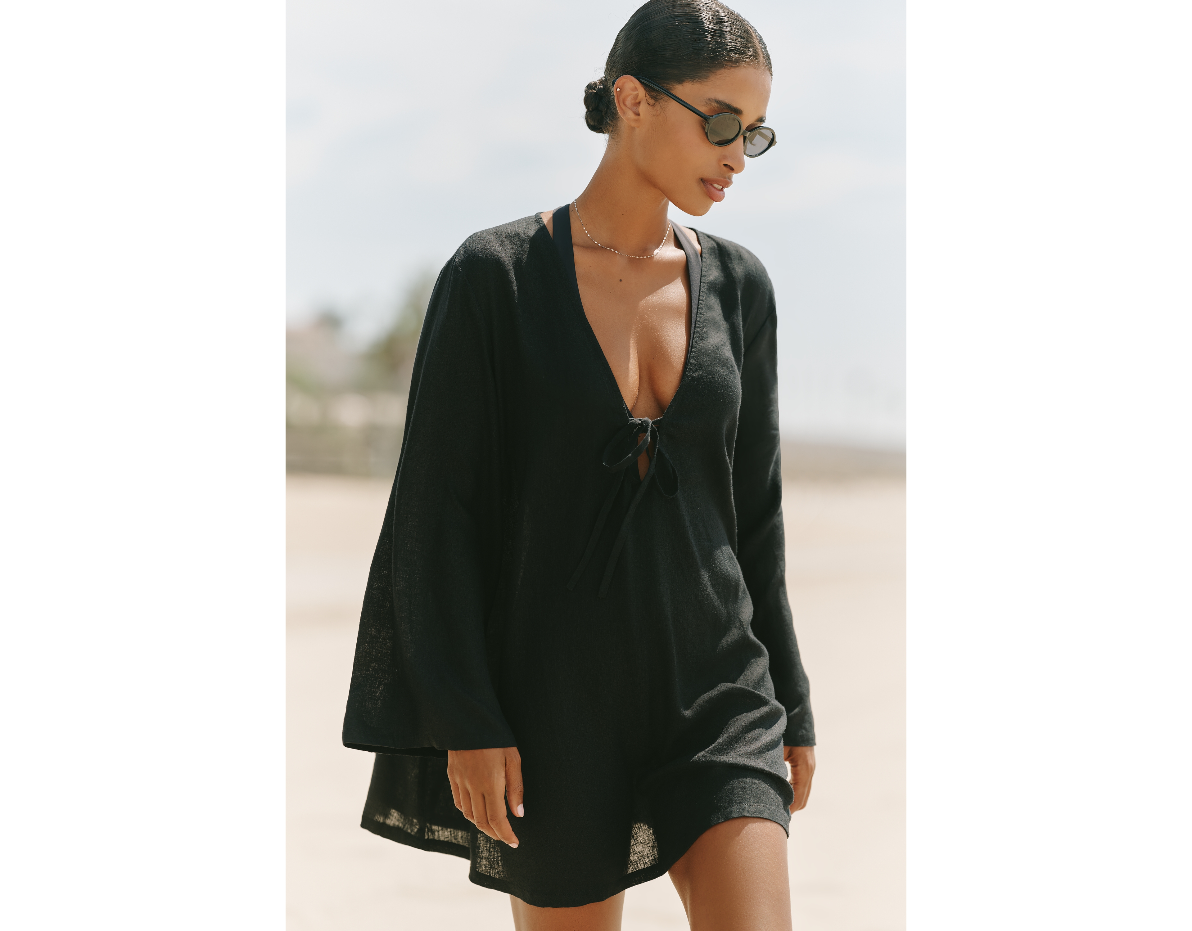 Celandine Tie-Front Mini Dress