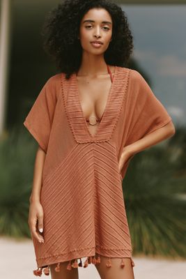 Celandine Tassel Poncho Mini Dress