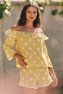 y★CLANE DOT JACQUARD SMOCK TOPS CLANE] DOT JACQUARD SMOCK TOPS – MaW SAPPORO
