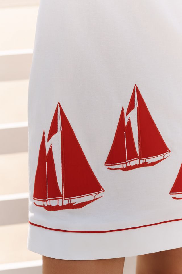 Celandine Sailboat Embroidered Dress #2