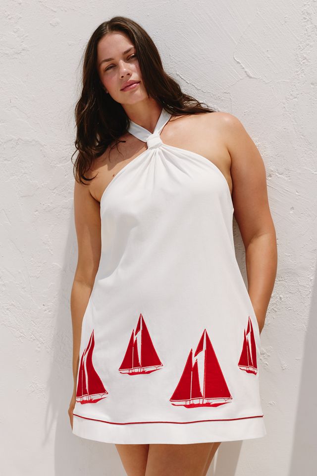 Celandine Sailboat Embroidered Dress #4