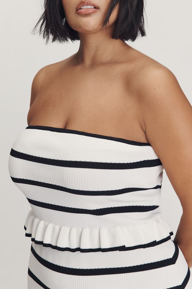 Endless Rose Women's Striped Tube Knit Mini Dress, 2X