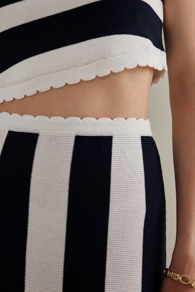 The Mandy Striped Slim Midi Skirt by Celandine #4