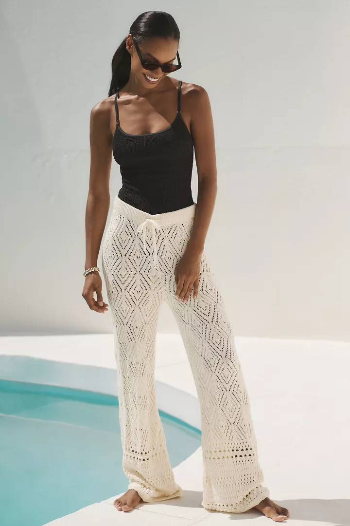 By Anthropologie Crochet Pants