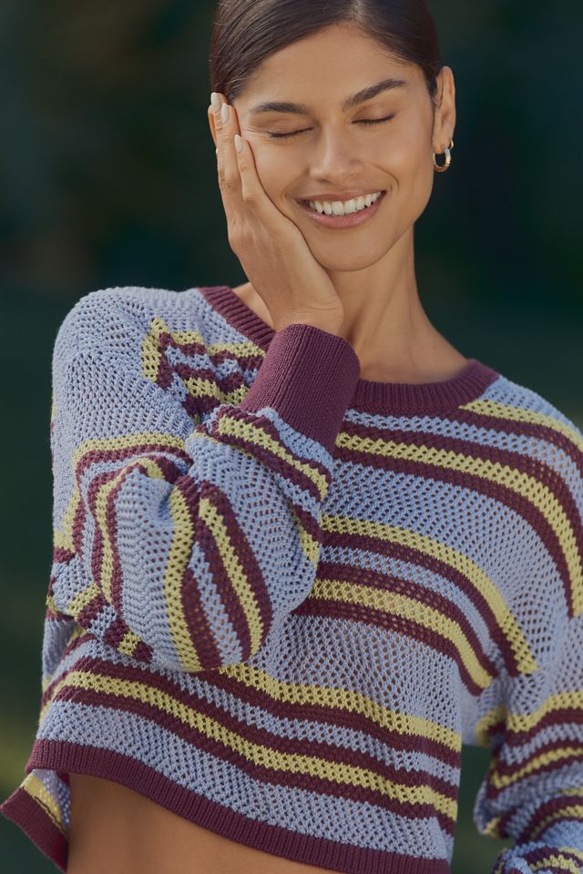 By Anthropologie Striped Knit Top #1