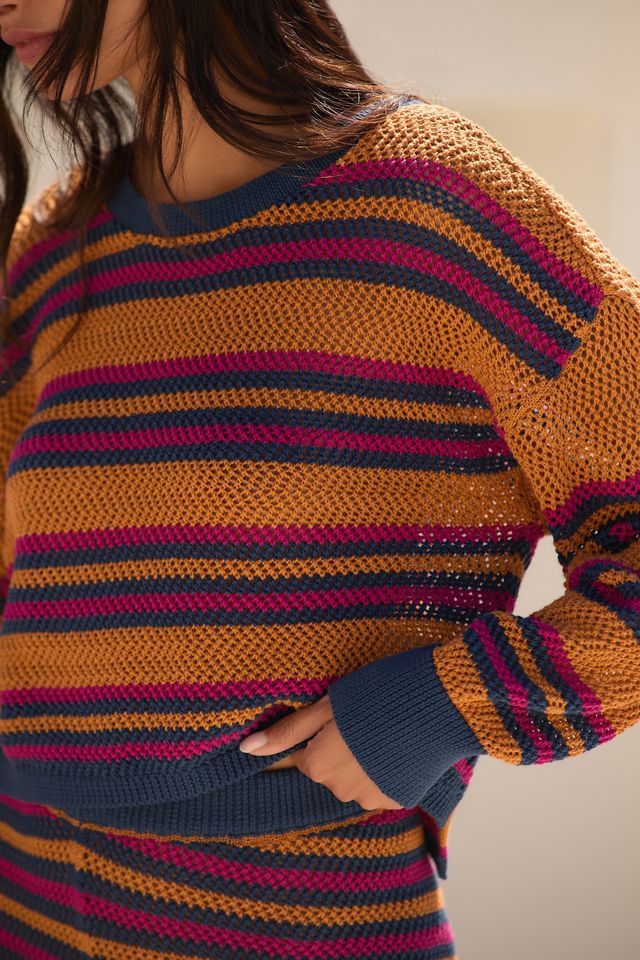 By Anthropologie Striped Knit Top #1