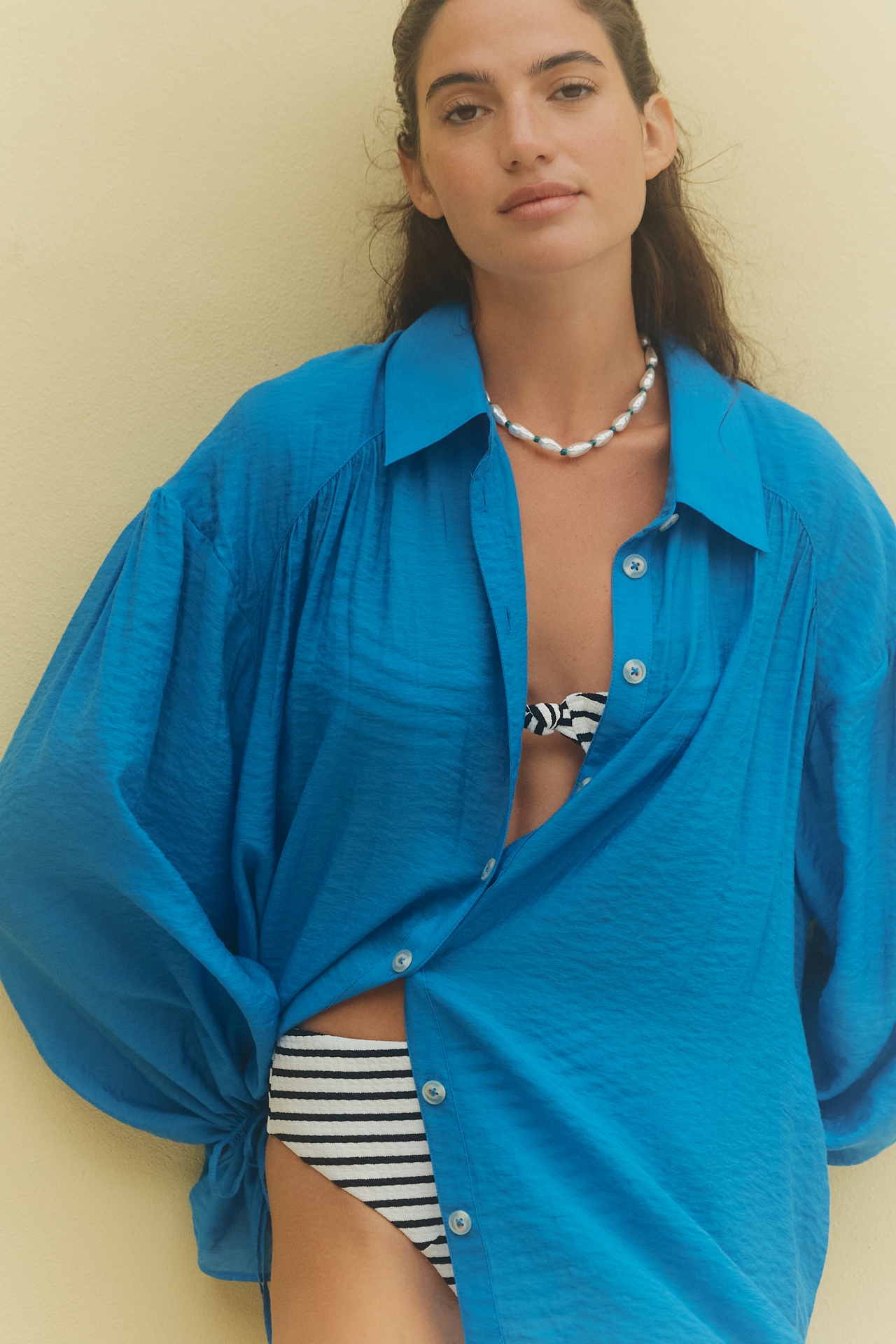 Celandine Antonio Long-Sleeve Buttondown Blouse