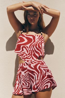 Celandine Scarf High Rise Wide Leg Shorts
