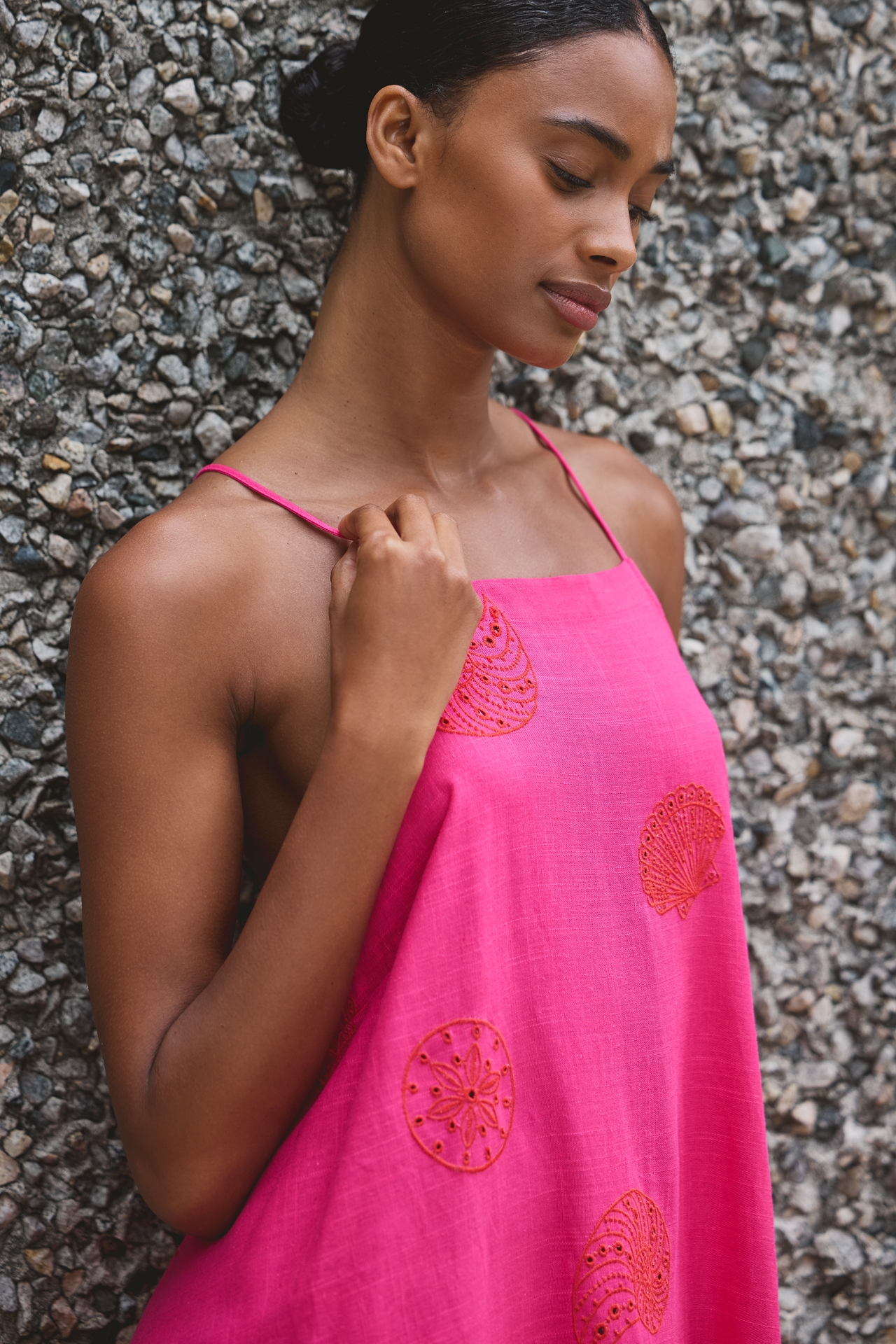 Celandine Linen Mini Apron Dress