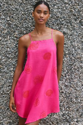 Celandine Linen Mini Apron Dress