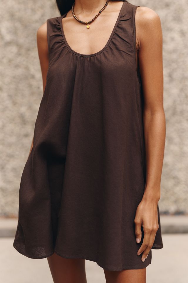 Celandine Linen-Blend Scoop Dress #2