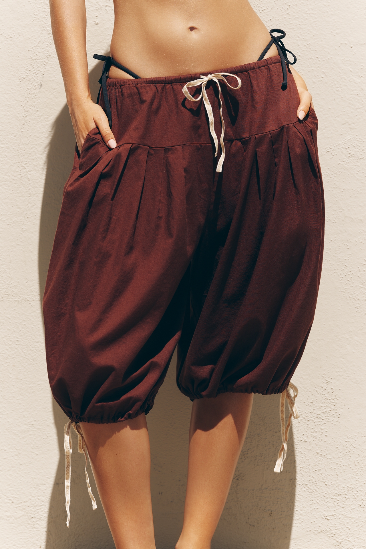 Celandine Cotton Balloon Gaucho Pants