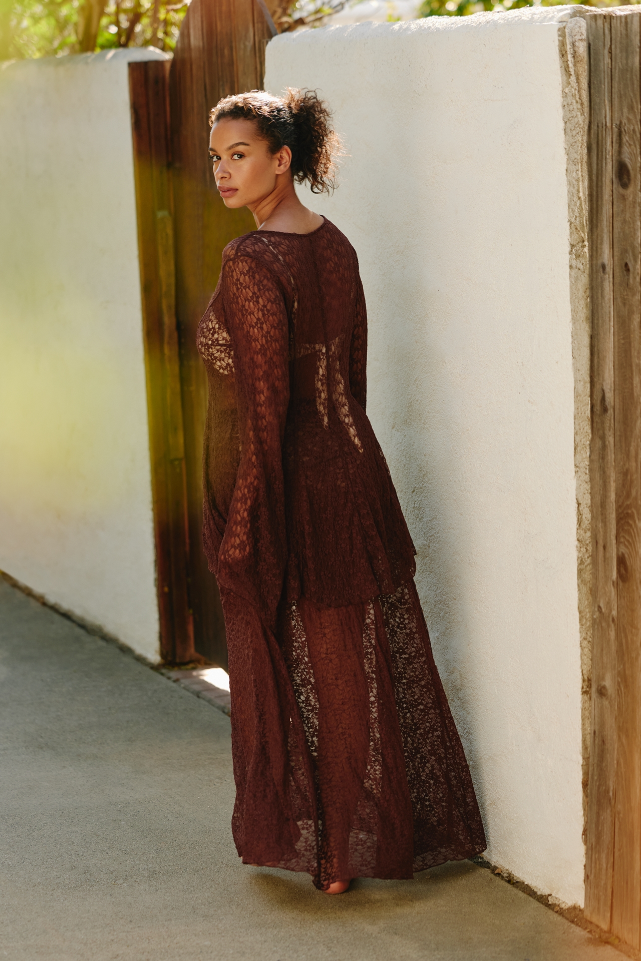 Celandine Lacy Long-Sleeve Top