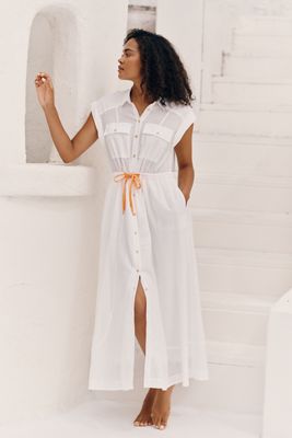 Celandine Maxi-Hemdkleid mit Taillenbindung