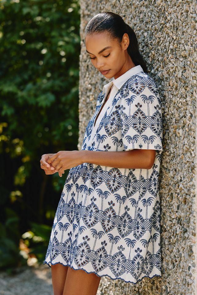 Celandine Eyelet Embroidered Mini Dress #3