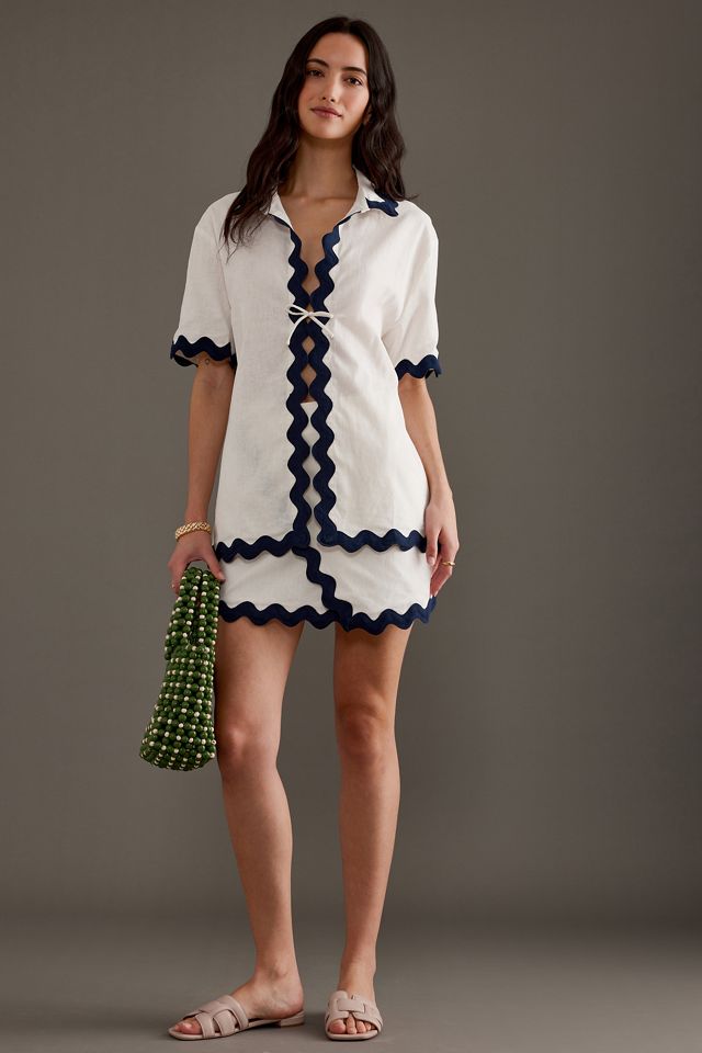 Chemise Charlie Holiday Chrissy Ric-Rac à Nouer Devant #1