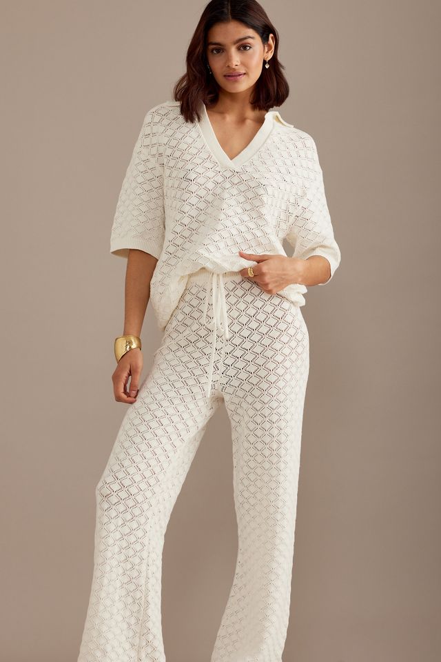 Charlie Holiday Skylar Crochet Flare Trousers #4