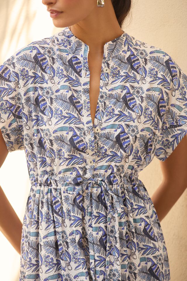 Ro's Garden
 Mumi Floral Geometric Midi-Dress main image 1