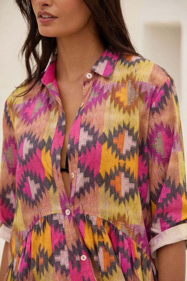 Ro's Garden Deauville Button-Front Mini Dress #1