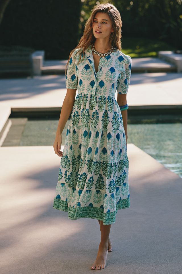 Ro's Garden Daphne Midi Dress | Anthropologie