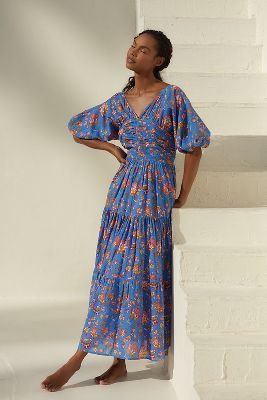 Ro's Garden Nieves Maxi Dress In Blue