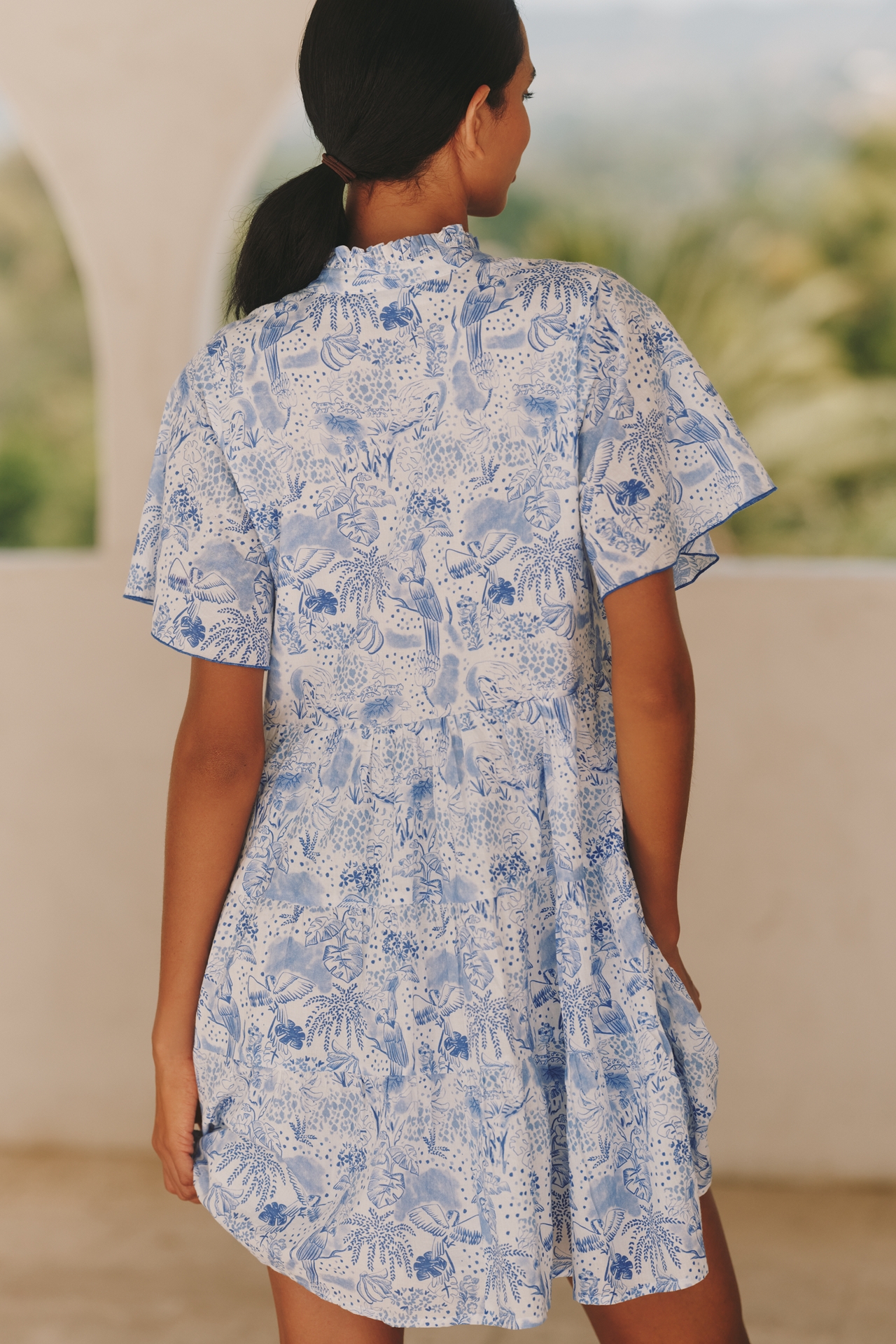 Ro's Garden Vibeka Short-Sleeve Mini Dress
