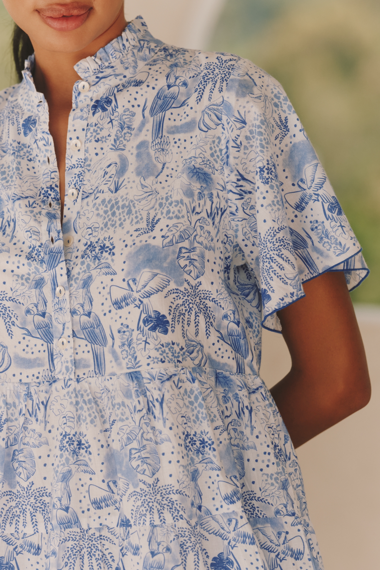 Ro's Garden Vibeka Short-Sleeve Mini Dress