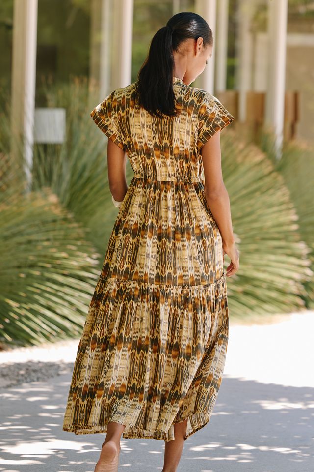 Ro's Garden Mumi Cap-Sleeve Midi Dress #1