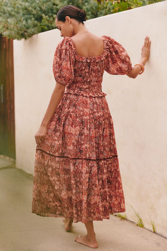 Ro's Garden Percy Puff-Sleeve Midi Dress #2