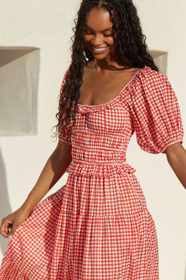 Ro's Garden Percy Puff-Sleeve Midi Dress #3