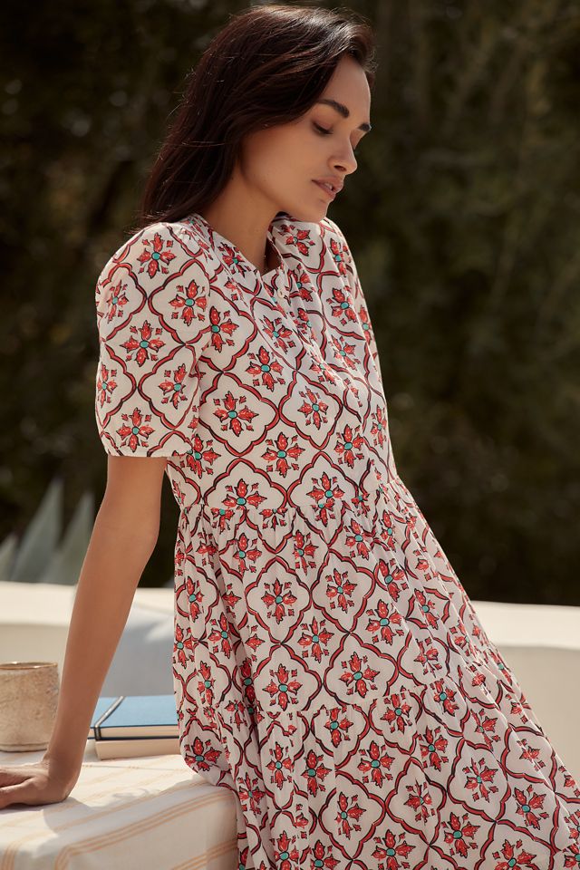 Ro's Garden Daphne Short-Sleeve Midi Dress #1