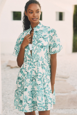 Ro's Garden Vibeka Short-sleeve Mini Dress