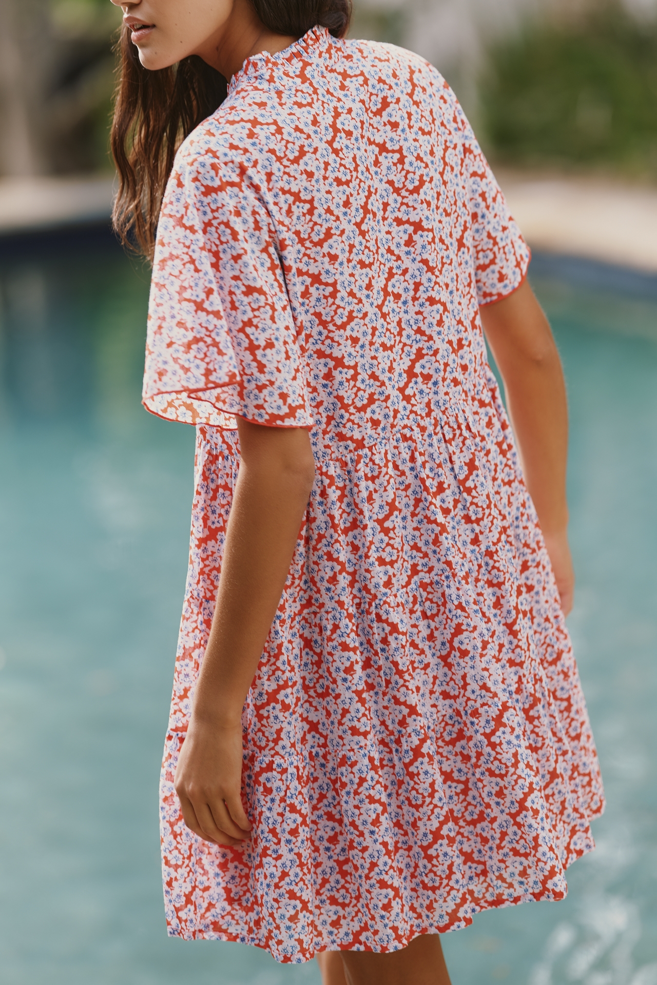Ro's Garden Vibeka Short-Sleeve Mini Dress