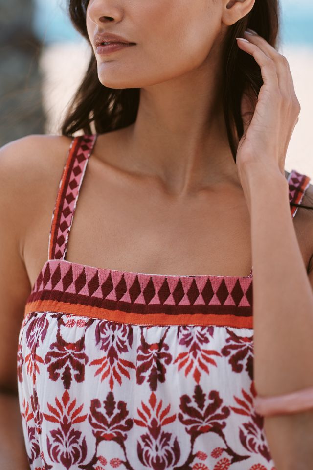 Ro's Garden Natasha Cotton Square-Neck Maxi Dress #2
