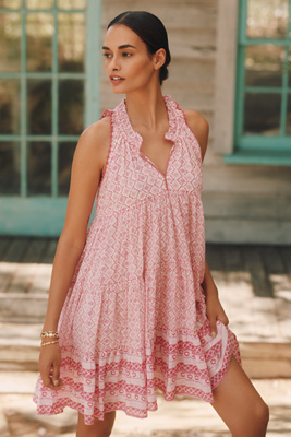 Ro's Garden Sofie Sleeveless Swing Mini Dress | Anthropologie