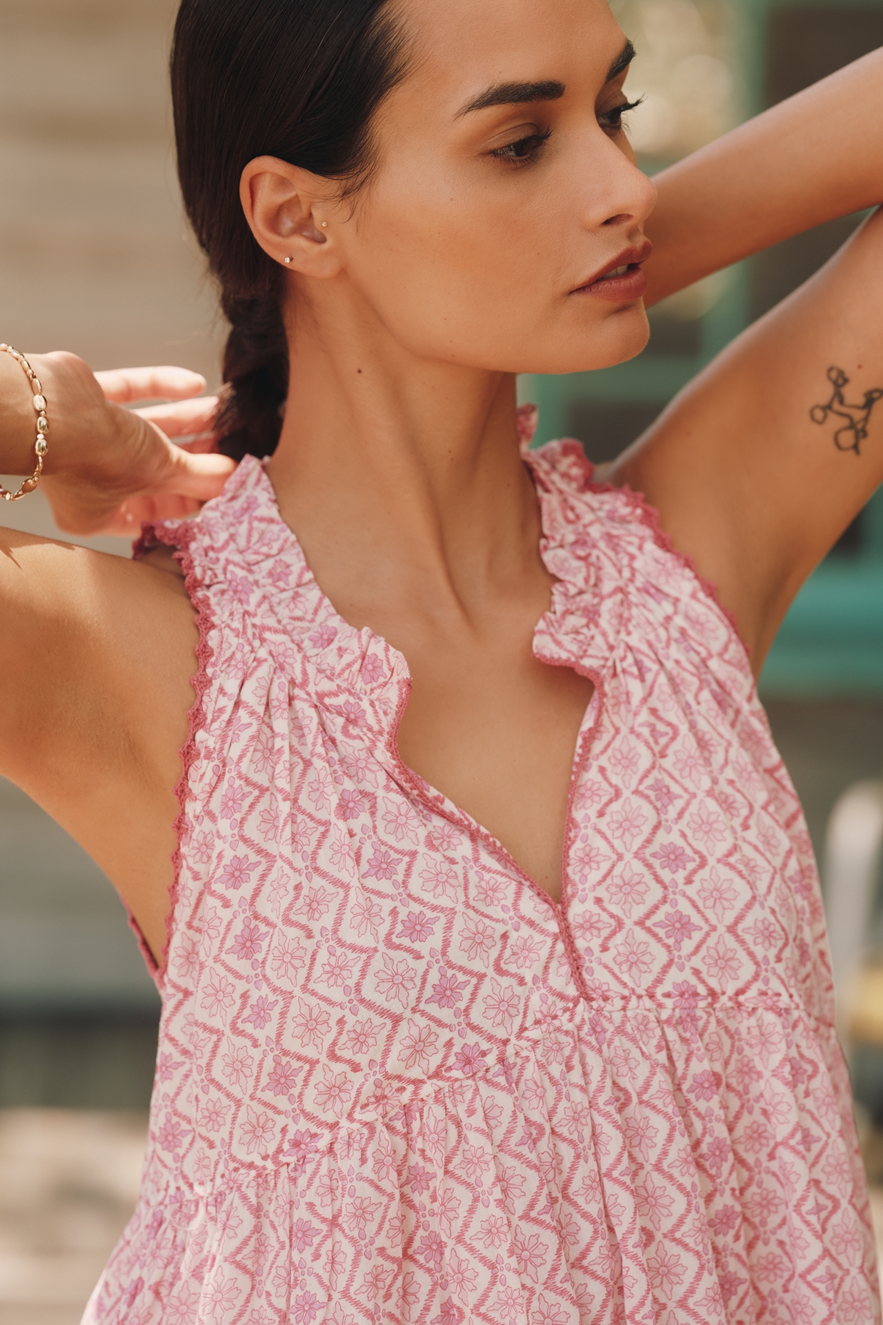 Ro's Garden Sofie Sleeveless Swing Mini Dress