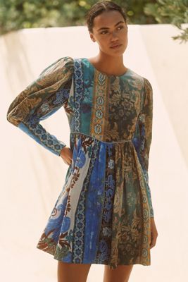 Ro's Garden Jewell Long-Sleeve Mini Dress
