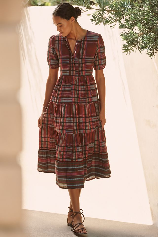 Ro's Garden Daphne Short-Sleeve Midi Dress #1