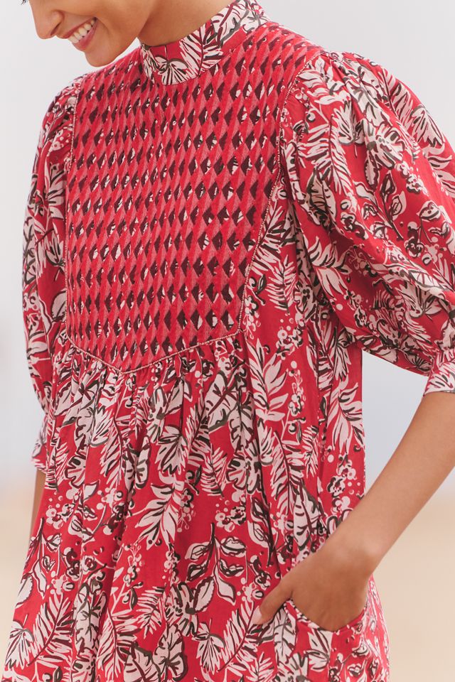 Ro's Garden Jamelia Puff-Sleeve Mini Dress #1