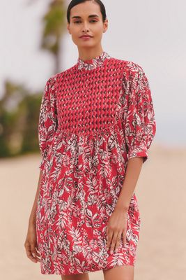 Ro's Garden Jamelia Puff-Sleeve Mini Dress