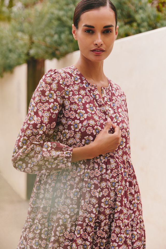 Ro's Garden Daphne Long-Sleeve Midi Dress #1