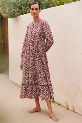 Ro's Garden Daphne Long-Sleeve Midi Dress