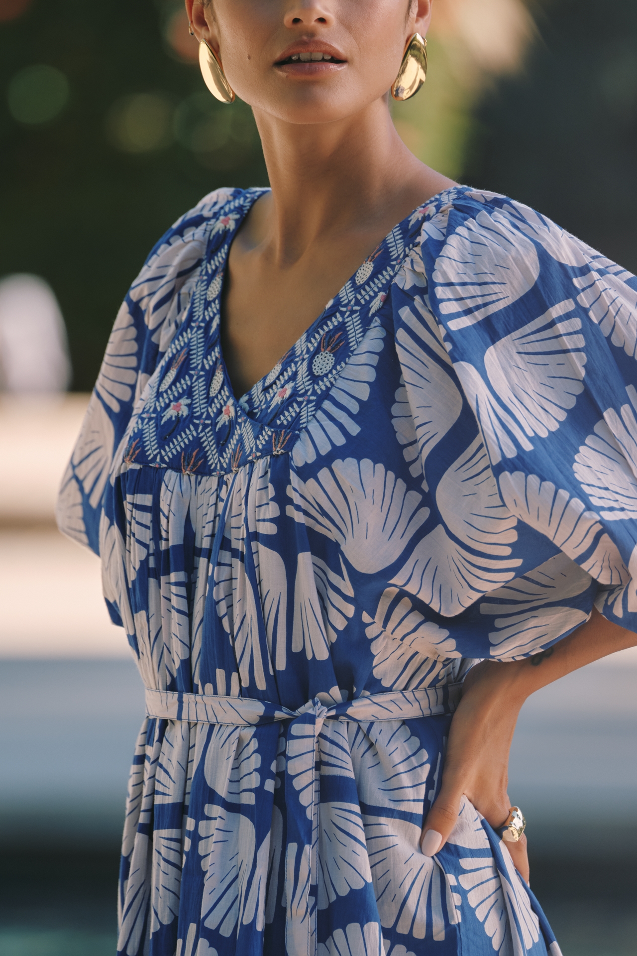 Ro's Garden Lulu V-Neck Midi Dress