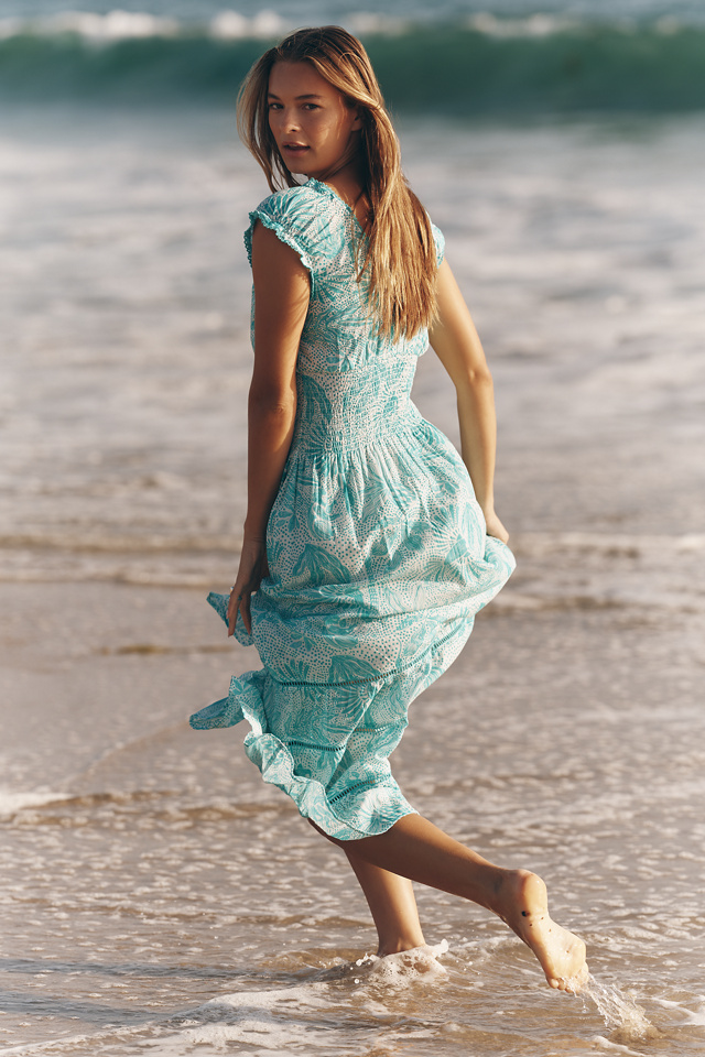 Ro's Garden Hilda V-Neck Tiered Maxi Dress