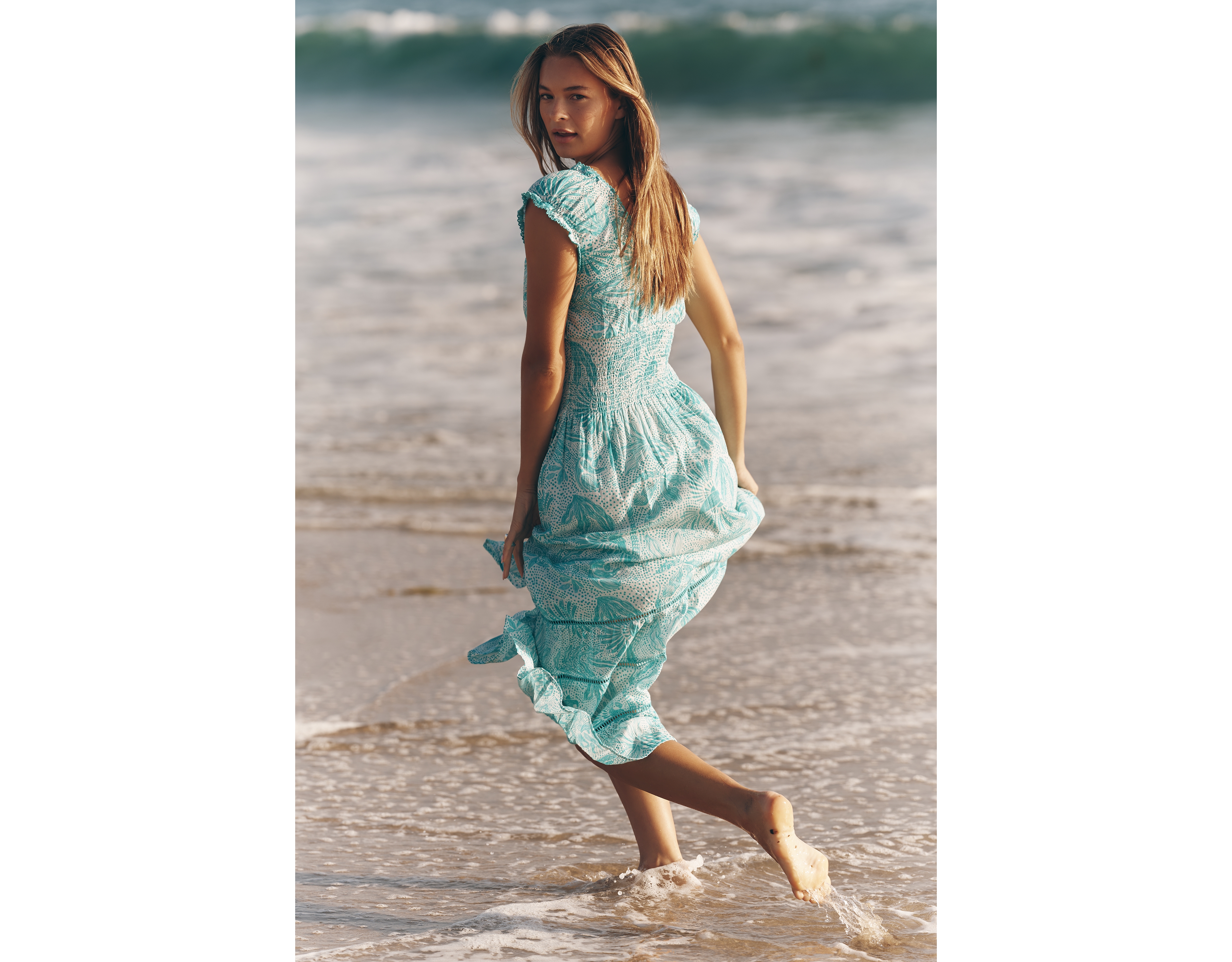Ro's Garden Hilda V-Neck Tiered Maxi Dress