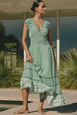 Green Maxi & Long Dresses | Anthropologie