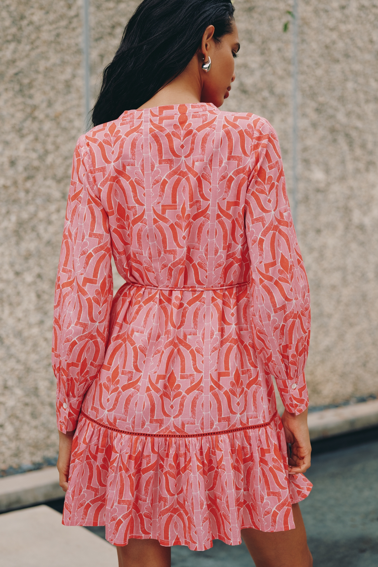 Ro's Garden Ines Long-Sleeve A-Line Dress