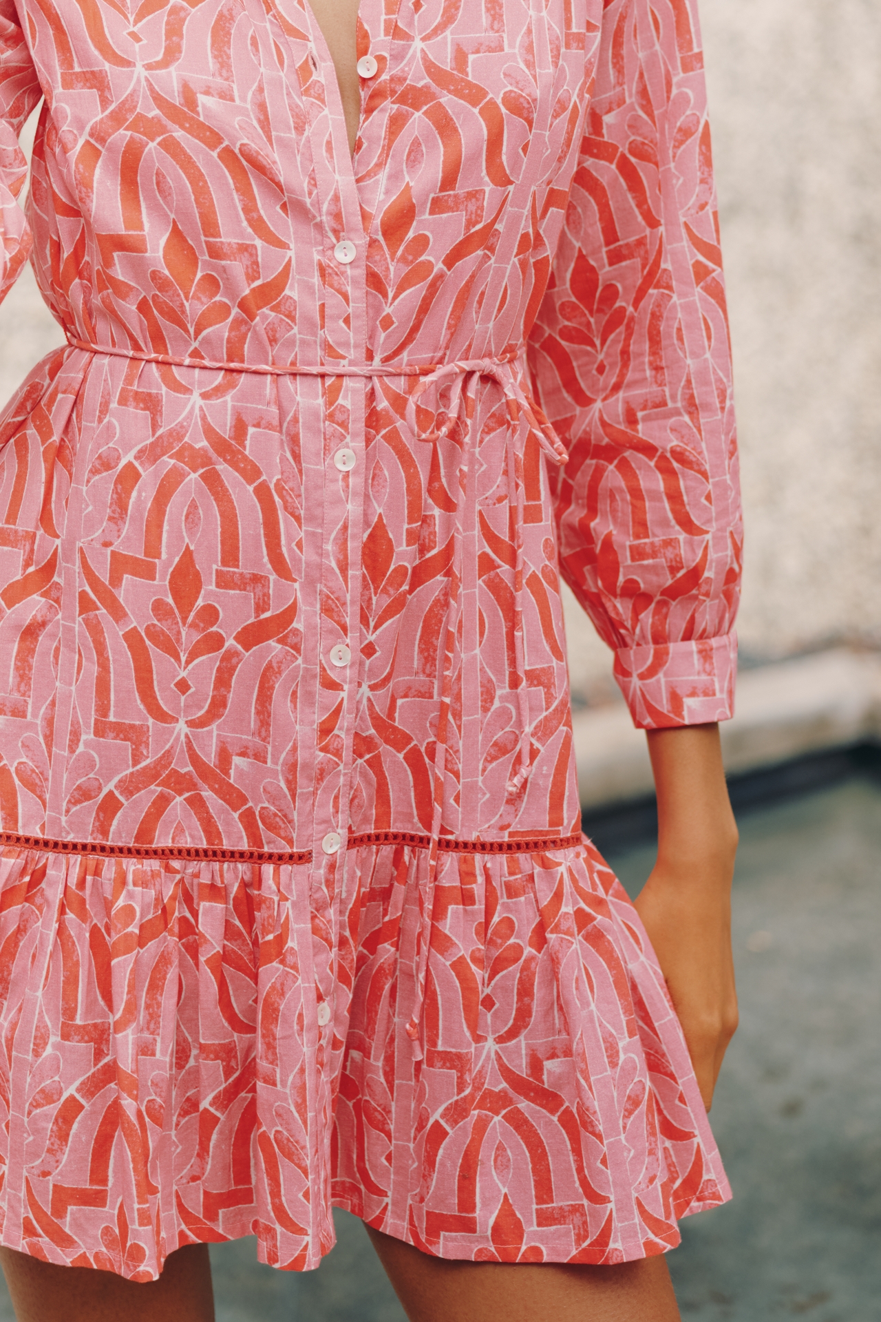 Ro's Garden Ines Long-Sleeve A-Line Dress